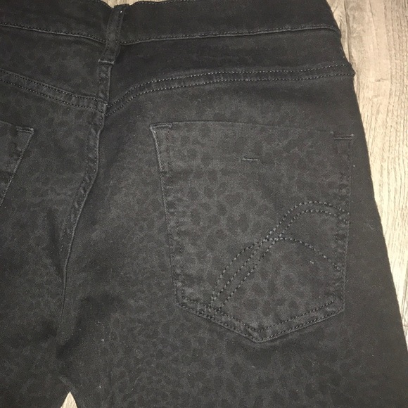 FC, black jeans with black leopard print. Size 8. - Picture 8 of 9
